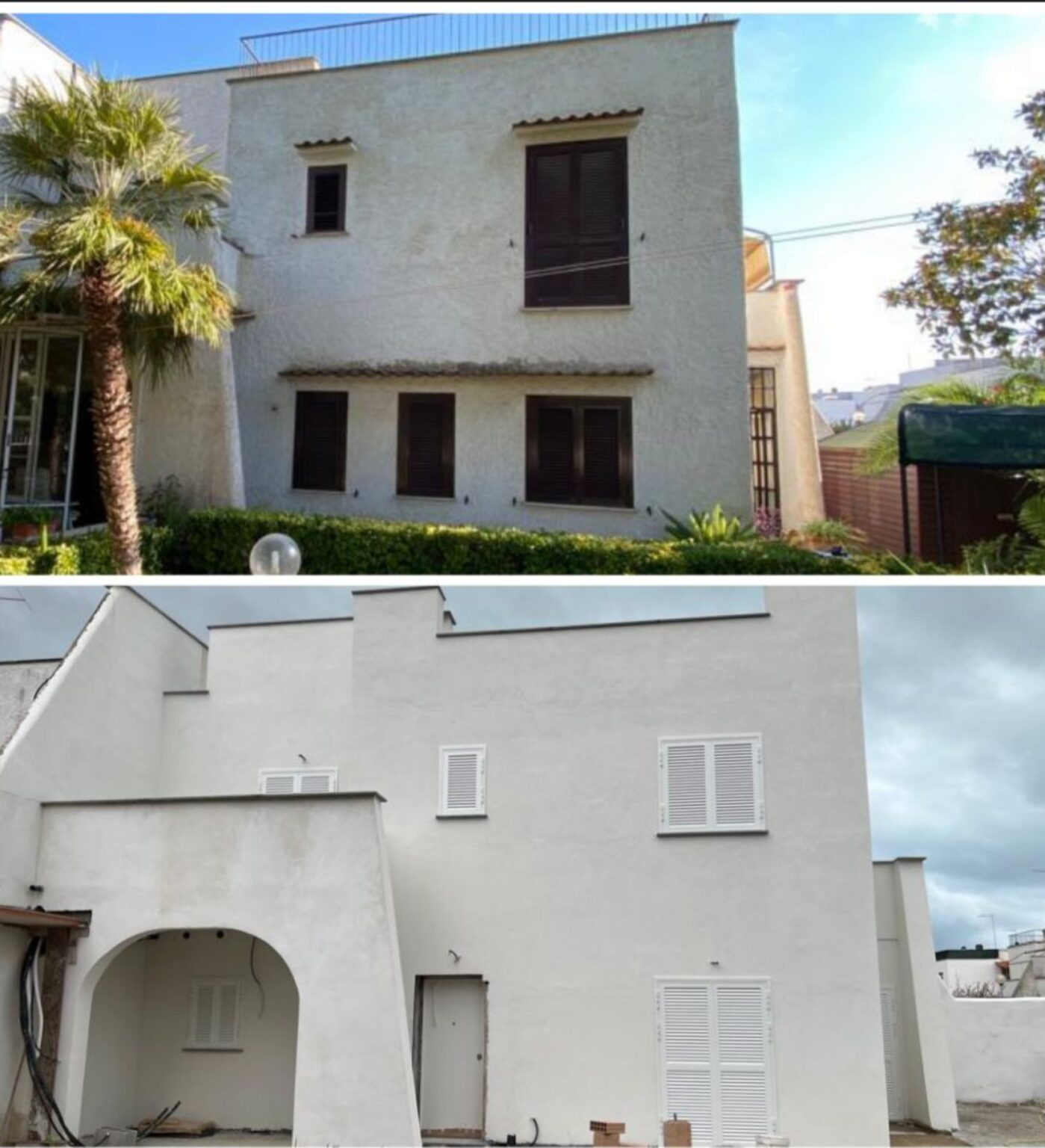 prima e dopo ristrutturazione villetta